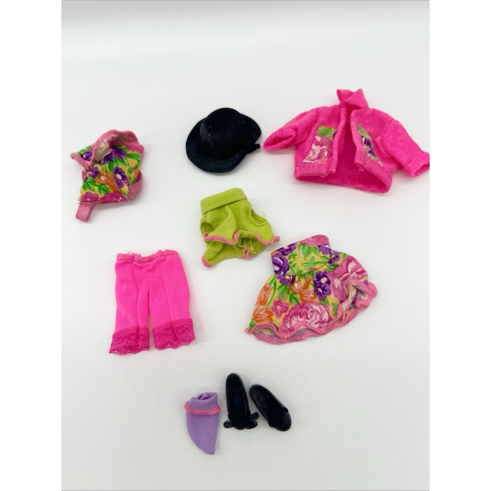 Vintage 1991 Barbie Stacie Floral Outfit Jacket Hat Backpack Shoes Mattel